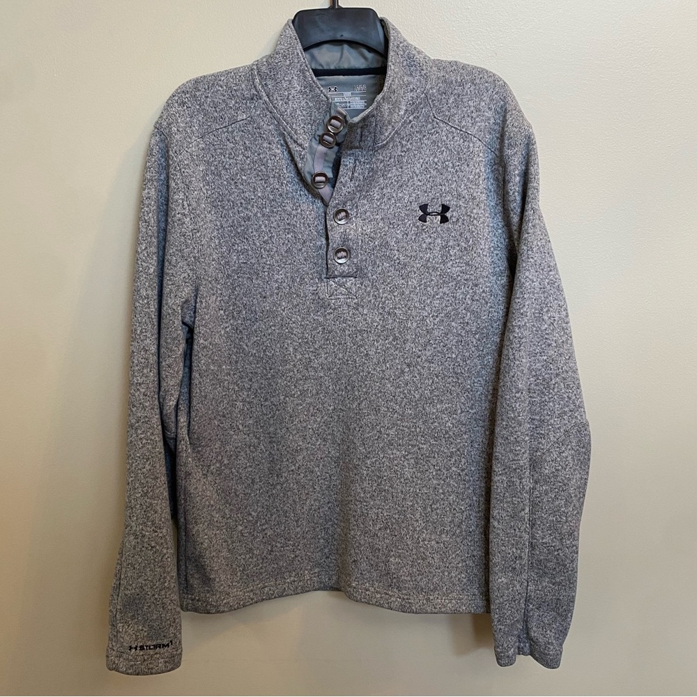 Under Armour Specialist Storm 1 Loose Cold Gear 1/4 Button Men's Sweater